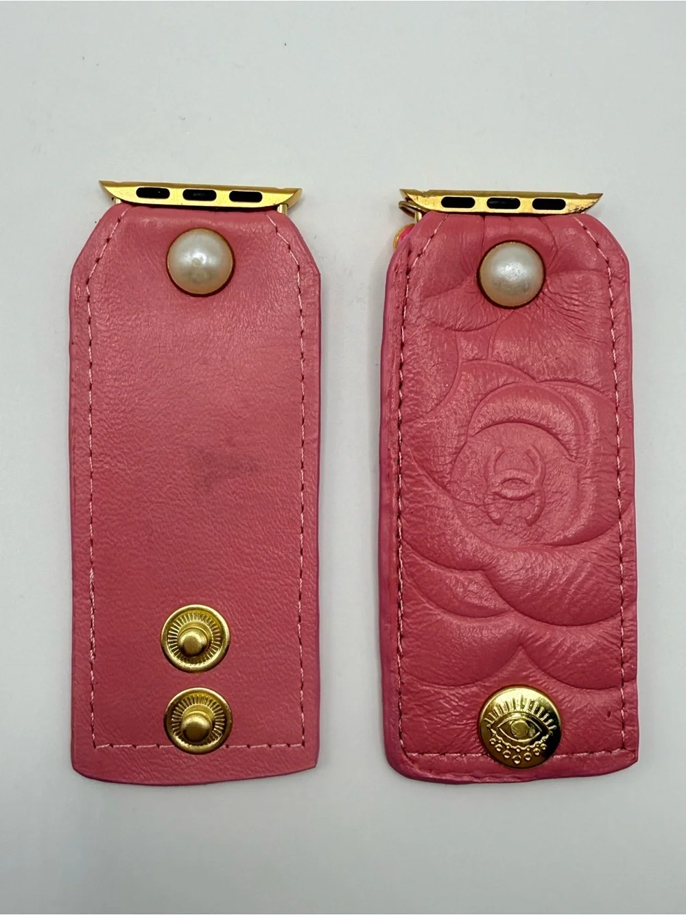 Watch Me Creations Authentic Upcycled Pink CC Apple Watch‎ Band